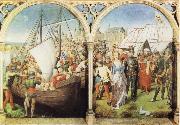 Hans Memling The Martyrdom of St Ursula's Companions and The Martyrdom of St Ursula Spain oil painting artist